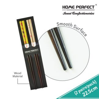 HOME PERFECT Trendy Style Wooden Chopsticks (2/5 pcs/pack), Reusable Non-Slip, EJ-TY26, EJ-TY19, EJ-TY17, EJ-TY29