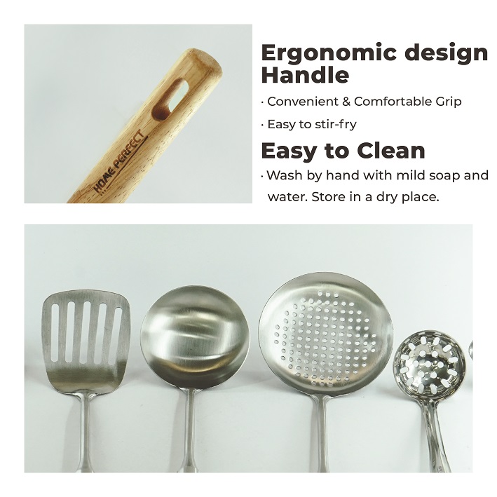HOME PERFECT Stainless Steel Soup Ladle Anti-Rust Kitchen Utensil, Senduk Sup, HP-SS04 - Image 4