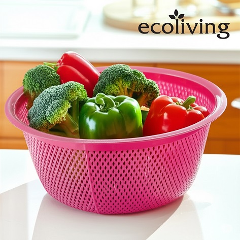 ECO LIVING 6/8/10/12 INCH Round Basin Colander, Basket, Colander, Bakul, ECO-111/WH,ECO-112/WH,ECO-113/WH,ECO-114/WH - Image 9