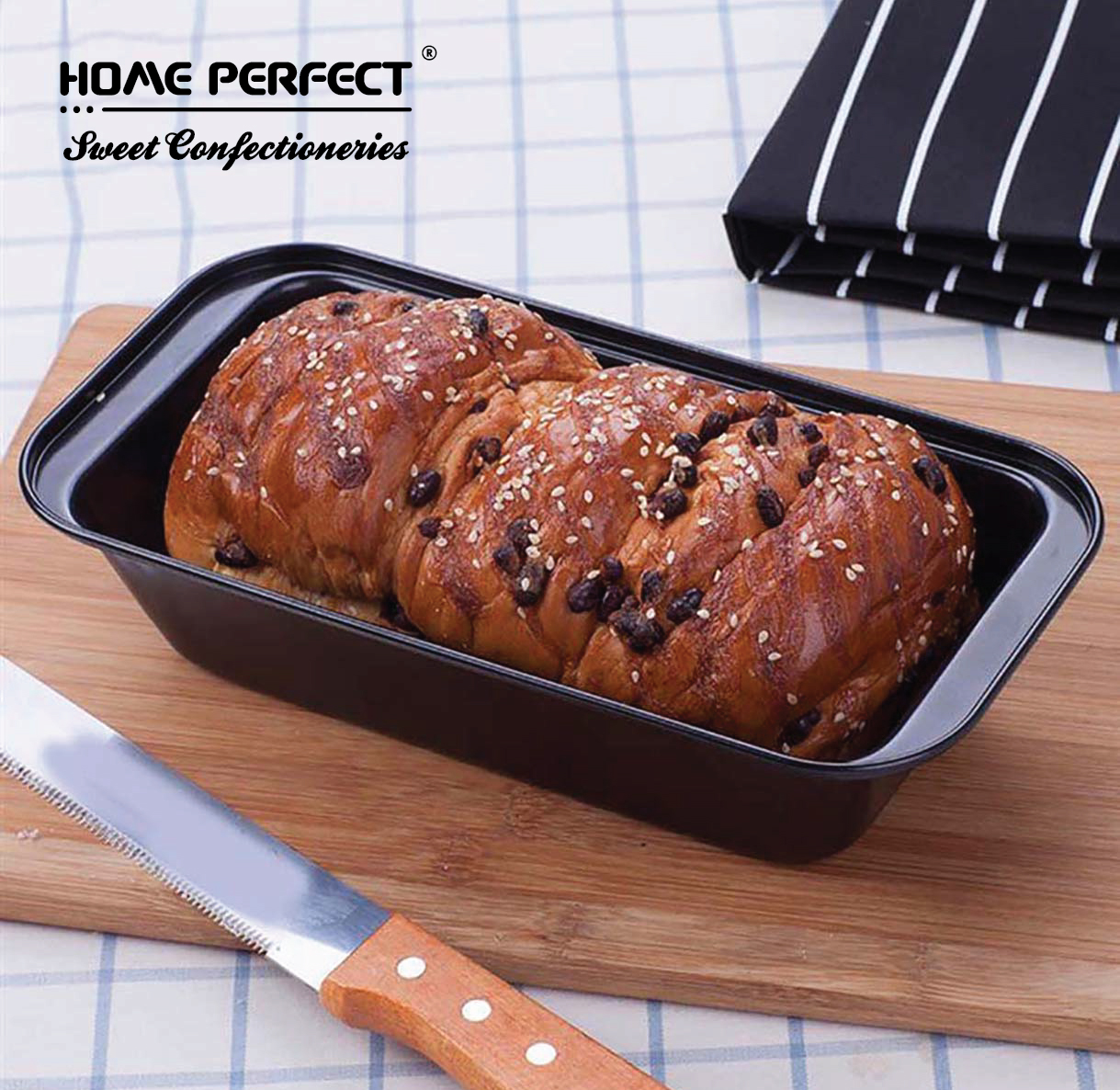 HOME PERFECT 8 Inch Non-Stick Rect./Long Loaf Pan,Handmake Toaster Pan, BK-BZ08L - Image 5