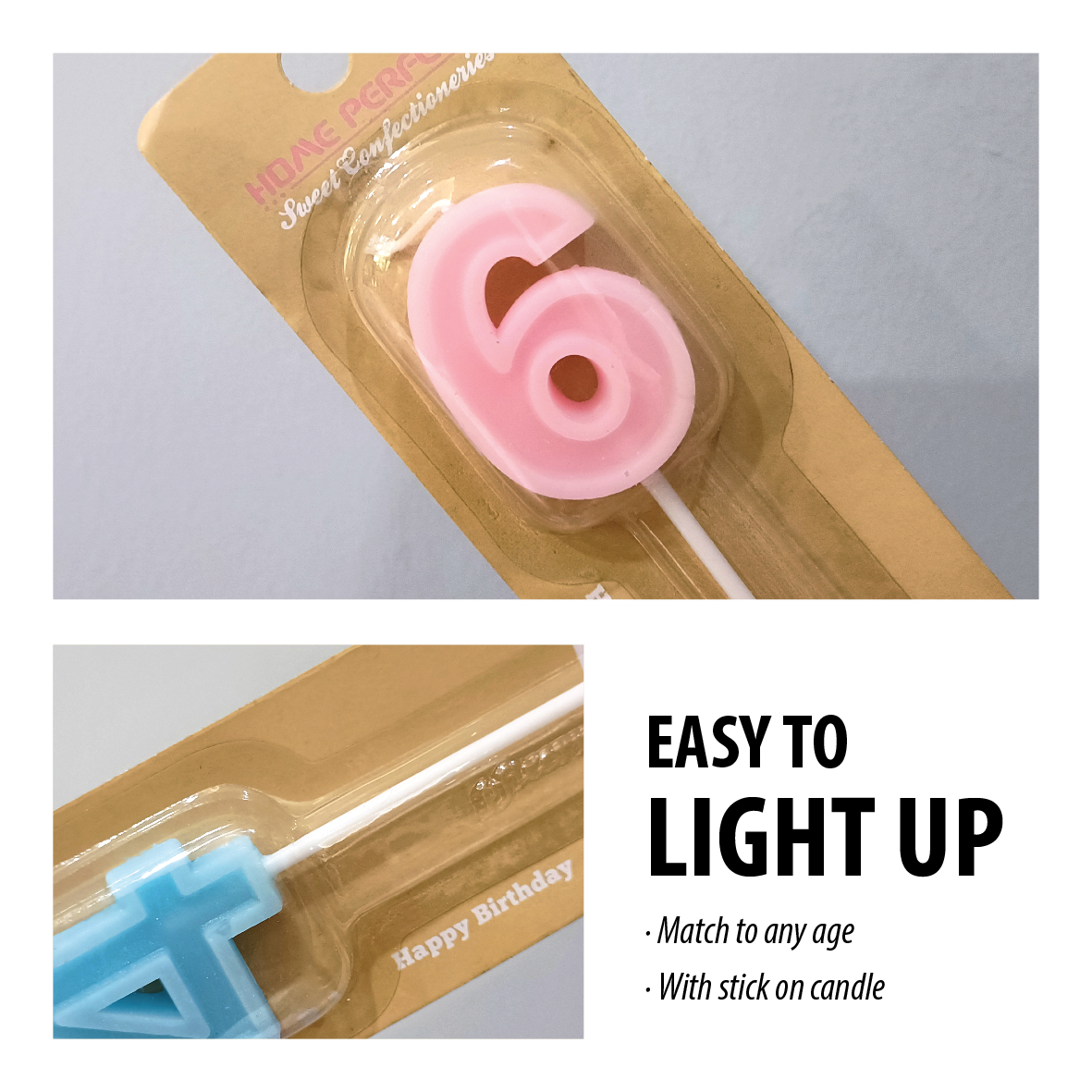 HOME PERFECT Colourful Birthday 0-9? Number Stick Candles Topper, Cake Party Decoration Candle, PF-CDNO/S,PF-CDNO/M - Image 6