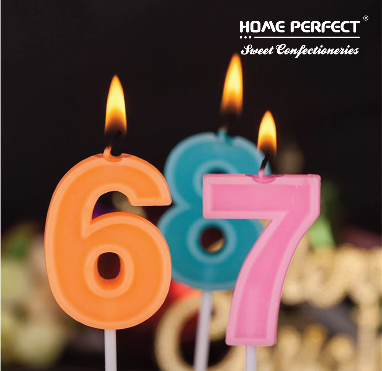 HOME PERFECT Colourful Birthday 0-9? Number Stick Candles Topper, Cake Party Decoration Candle, PF-CDNO/S,PF-CDNO/M - Image 8
