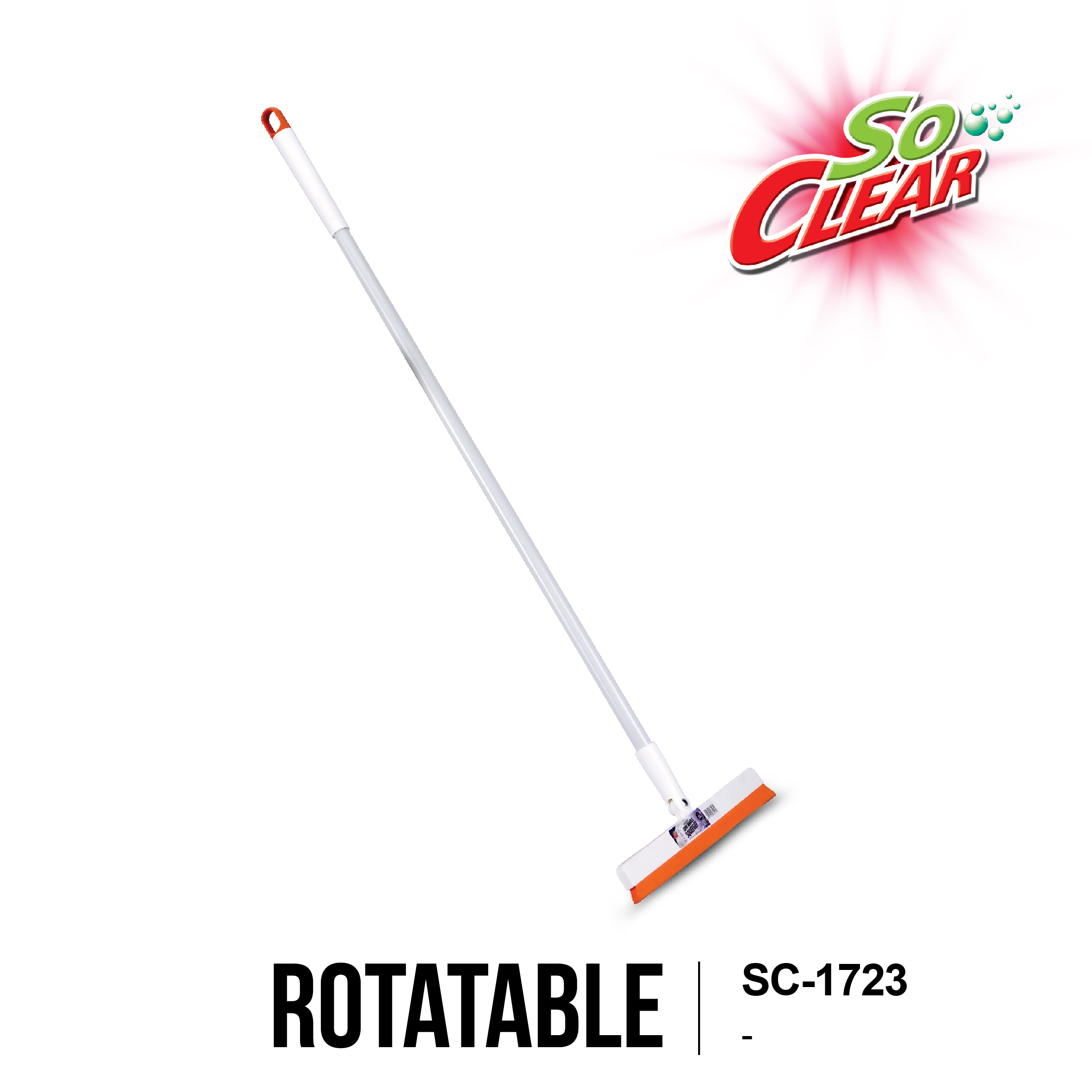 SO CLEAR 180° Rotatable Squeegee/Glass Squeegee, Floor Tile Car Wash Cleaning Tool, Penyapu Air, SC-0243,SC-1722,SC-1723 - Image 3